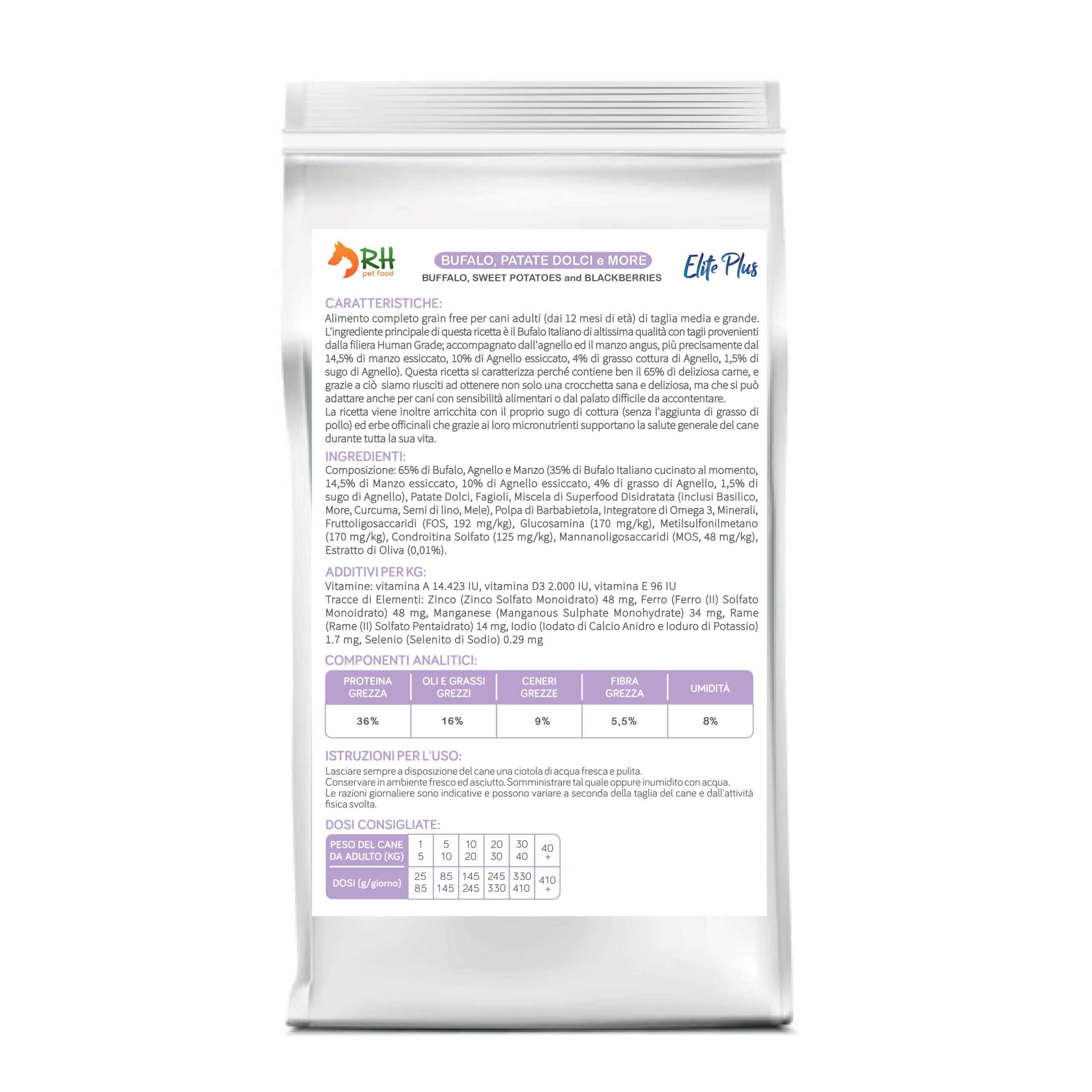 Bufalo, patate dolci e more Elite plus