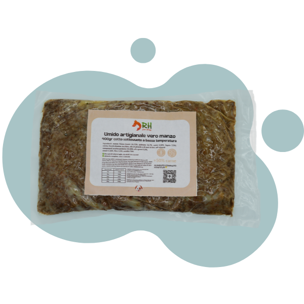 Casalinga cotta Manzo (no frigo) Sottovuoto Per Cani