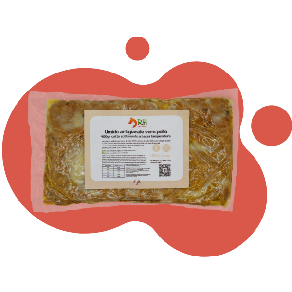 Casalinga cotta Pollo (no frigo) sottovuoto per cani