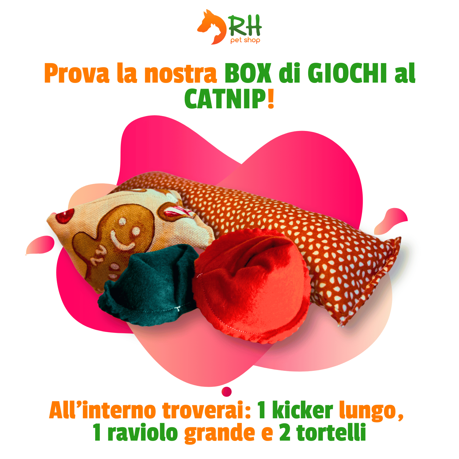 BOX di giochi al Catnip fatti a mano