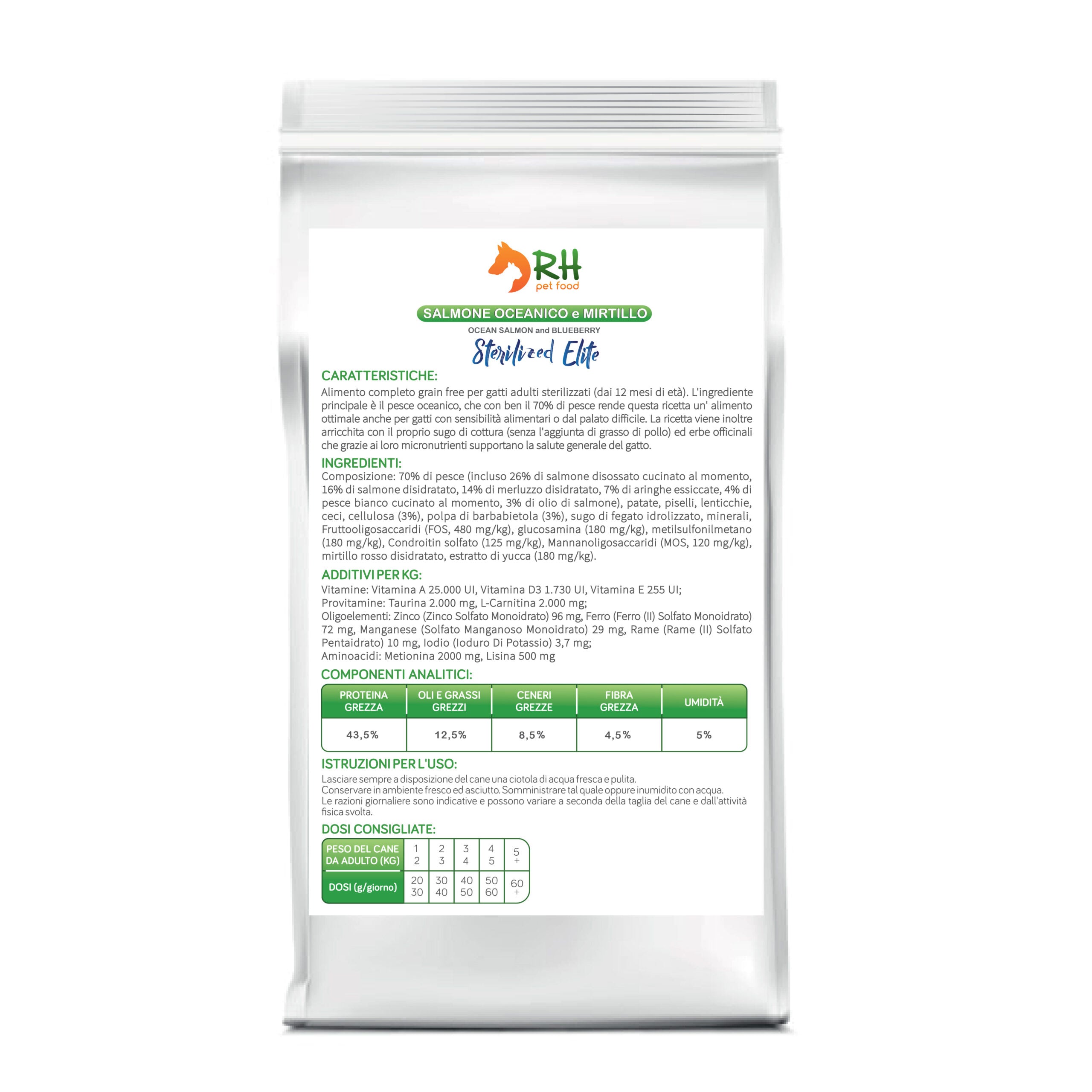 Salmone oceanico e mirtillo Sterilized Elite plus