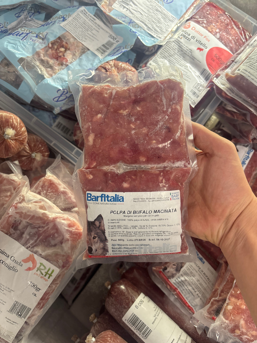 Polpa Bufalo Macinata Barf Italia 2x250gr