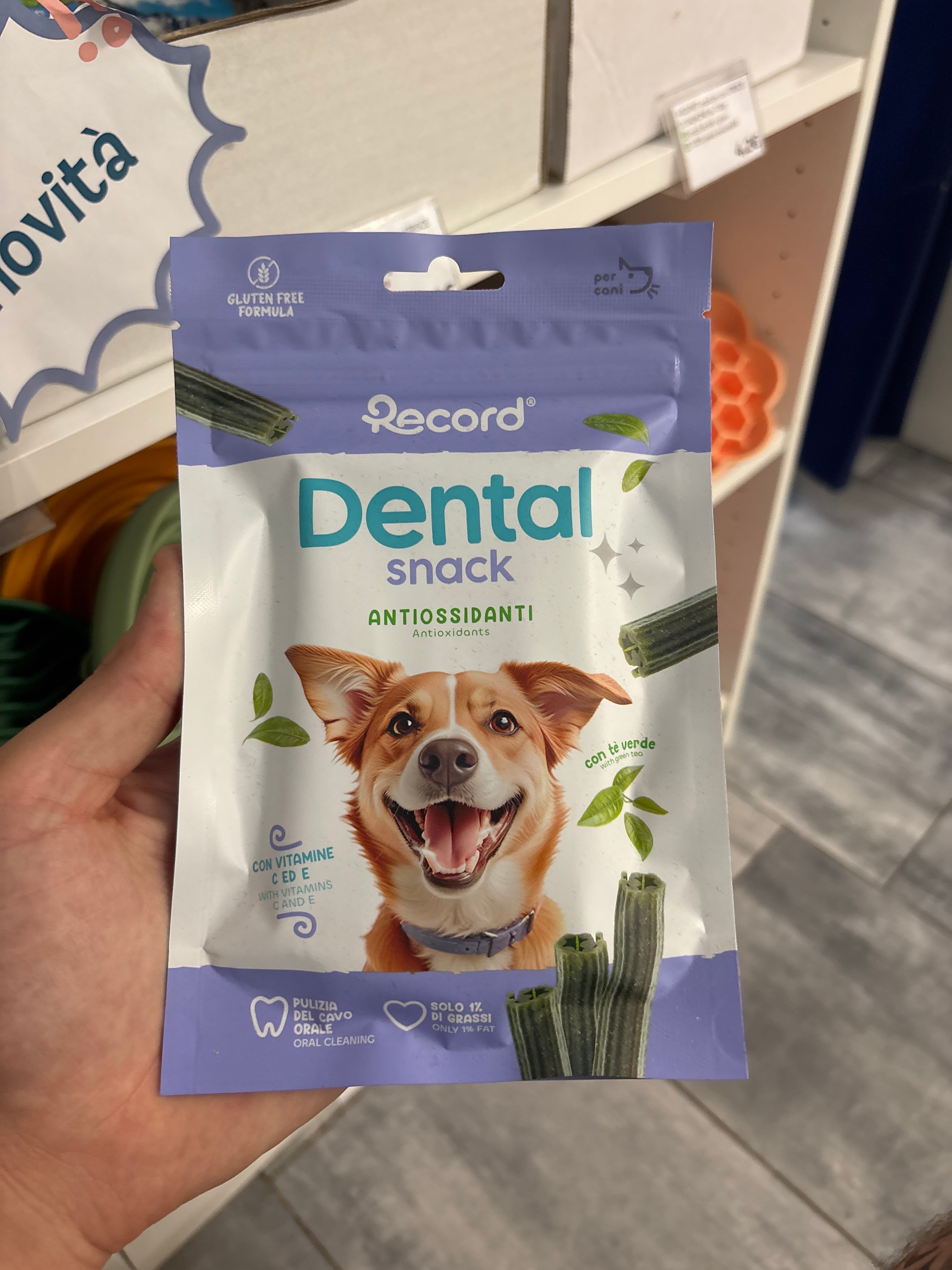 Record dental snack con antiossidanti