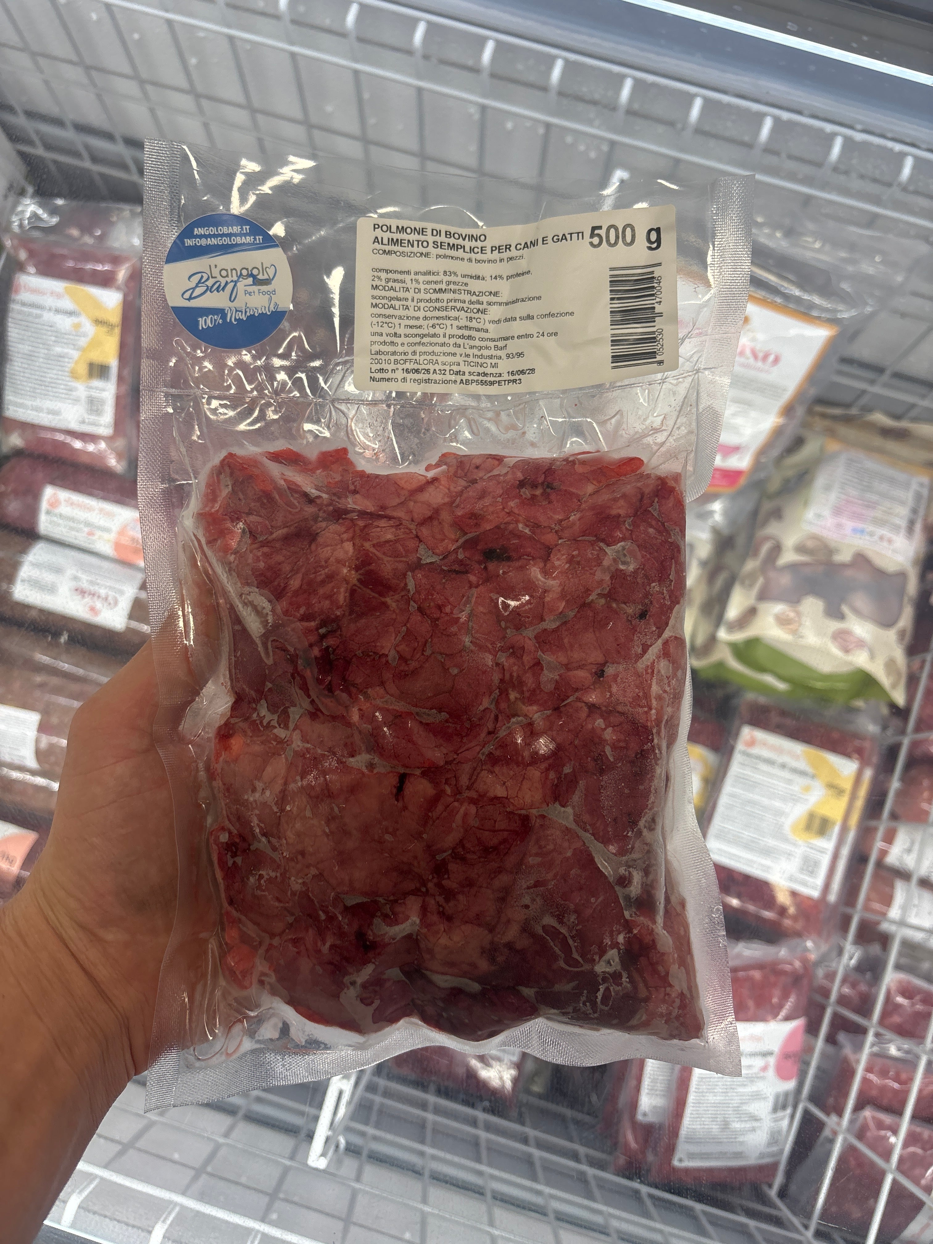Polmone bovino 500gr Angolo Barf