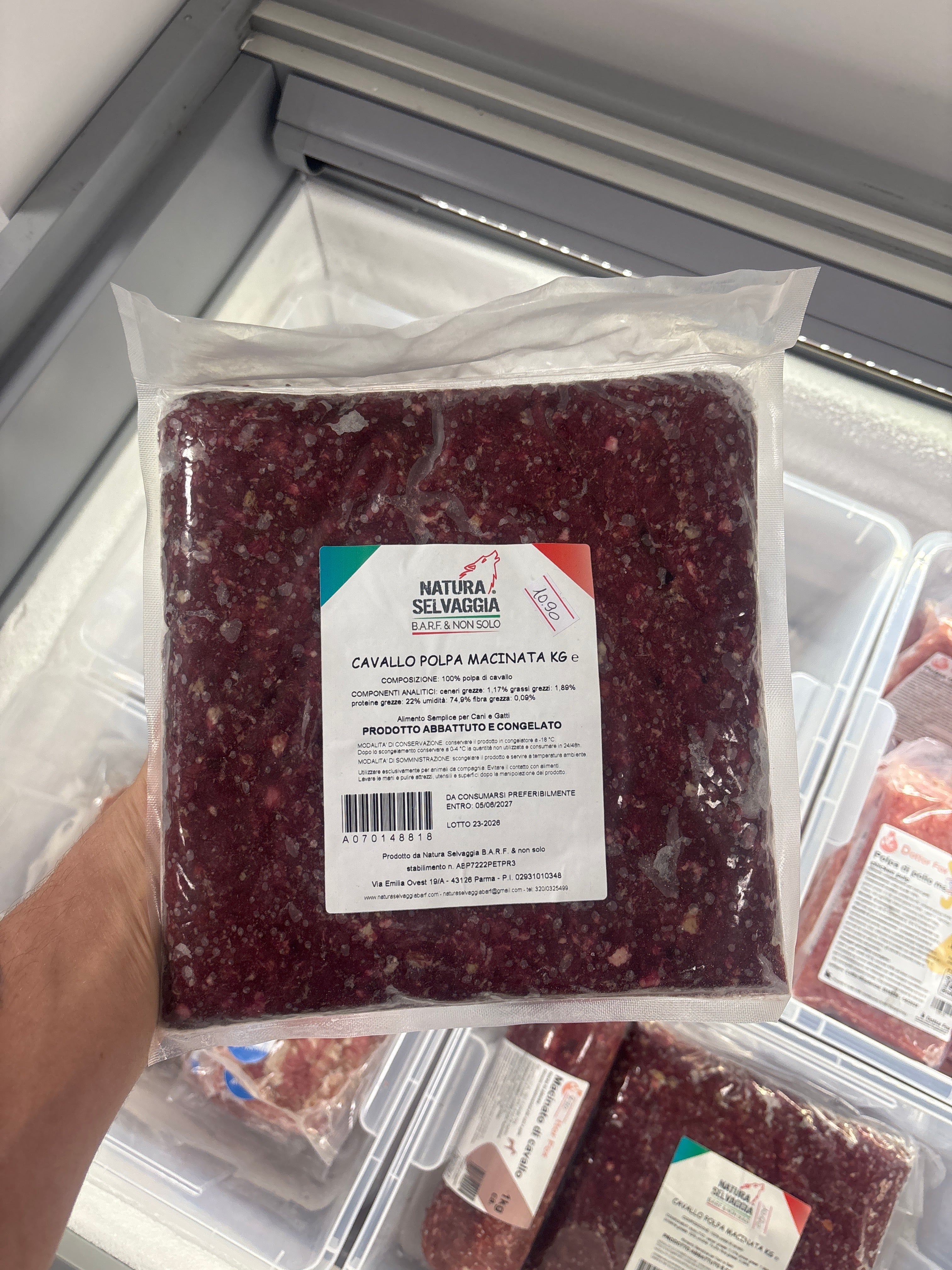 Polpa di cavallo macinata Natura selvaggia 1kg