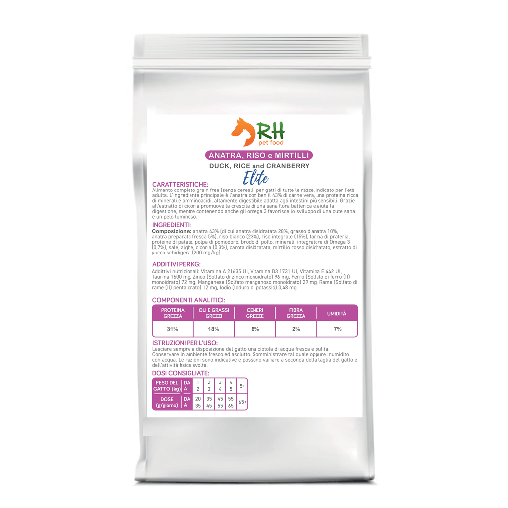Anatra, riso e mirtilli Elite