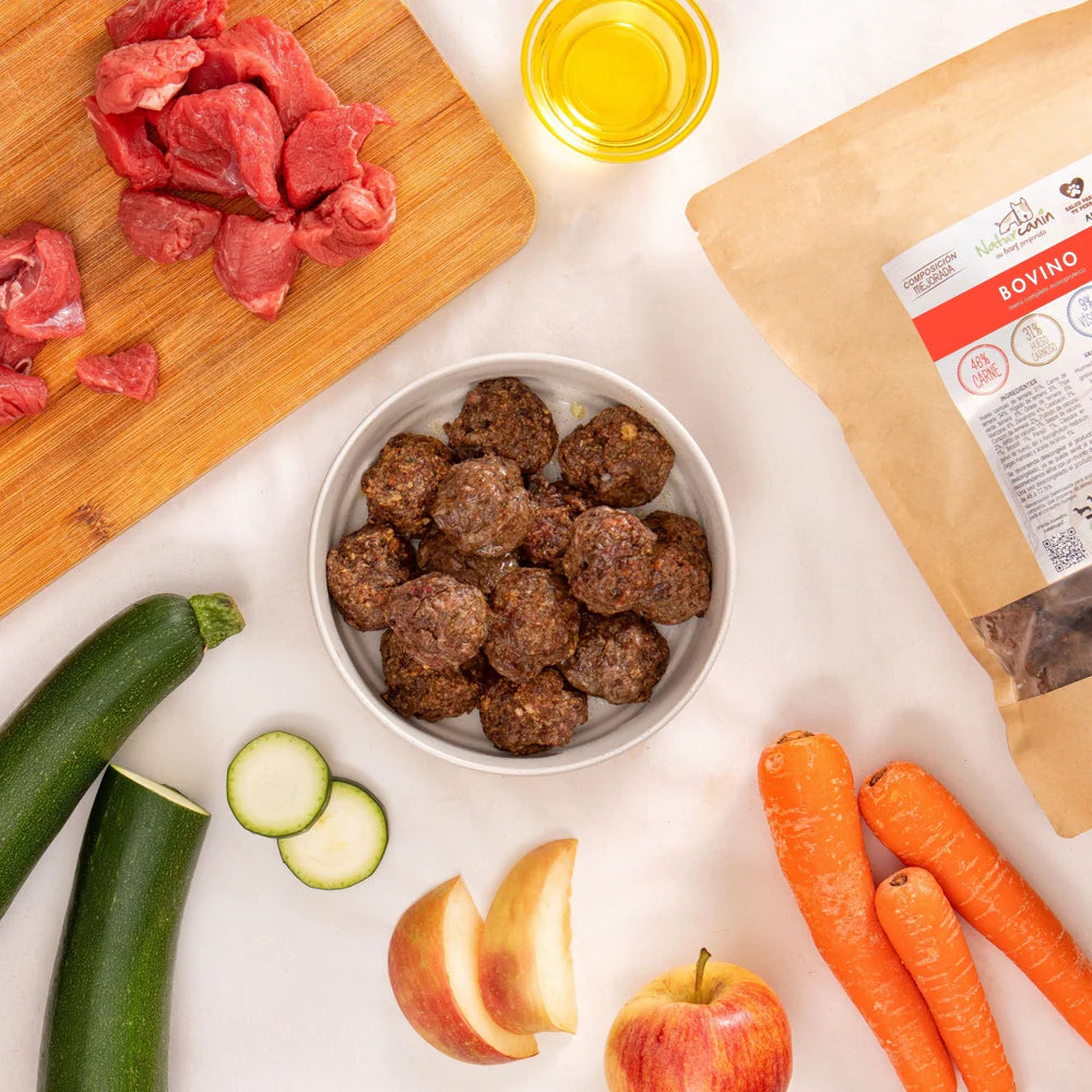 Menù Bovino Cane in Polpette NaturCanine