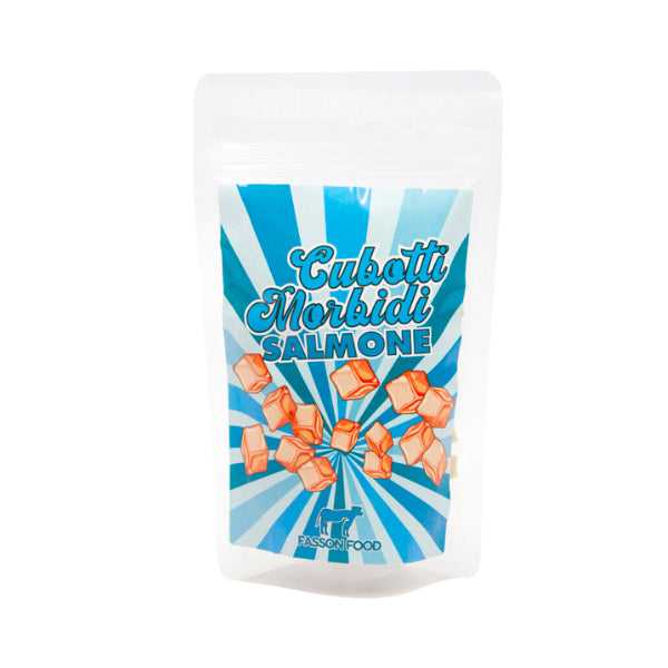 Cubetti morbidi salmone snack per cani