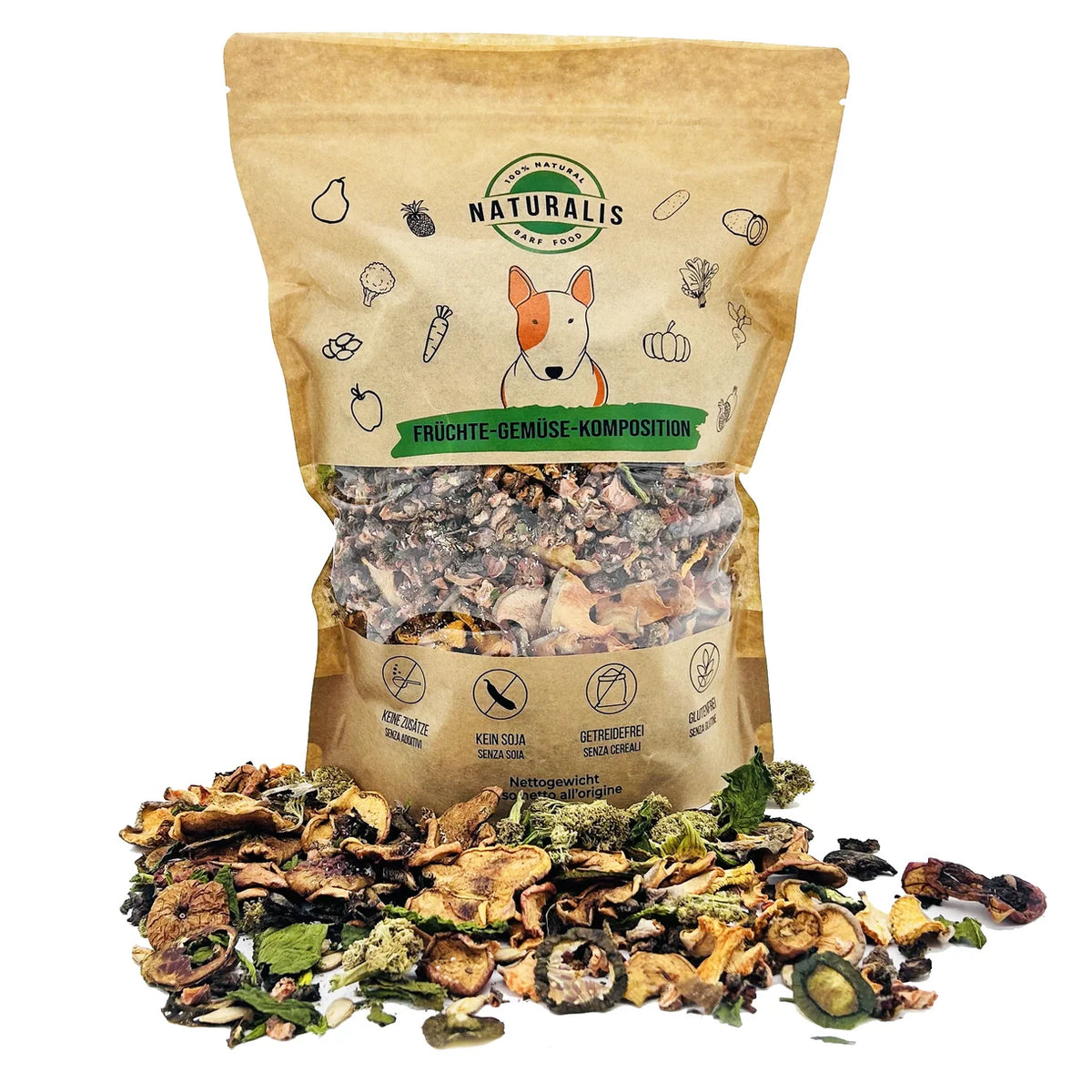 Mix Frutta e verdura 1kg Naturalis BARF