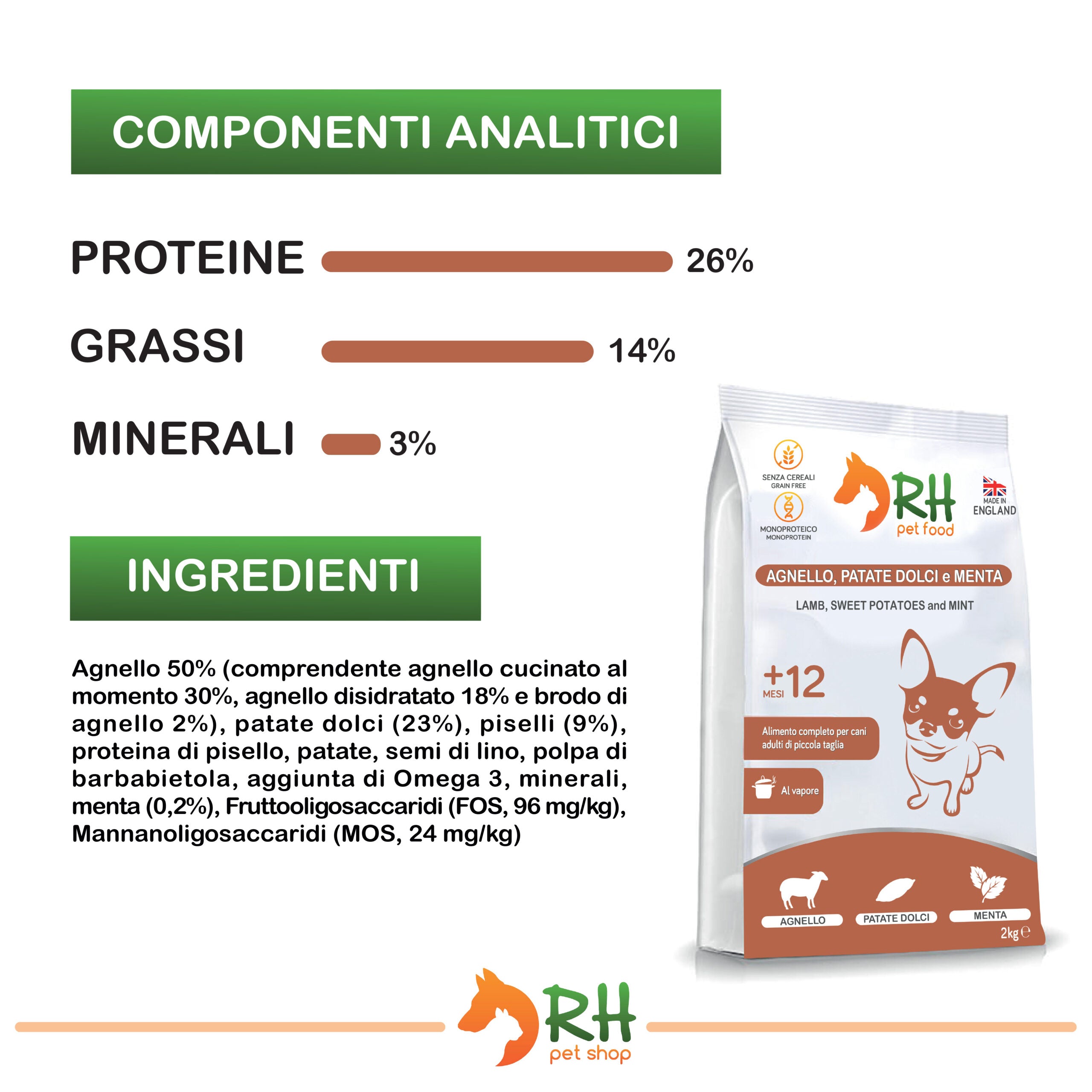Agnello, patate dolci e menta mini Elite