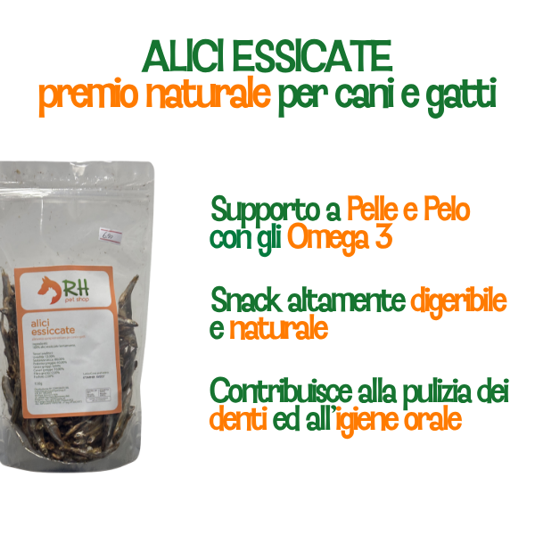 Alici Essiccate per Cani 150gr