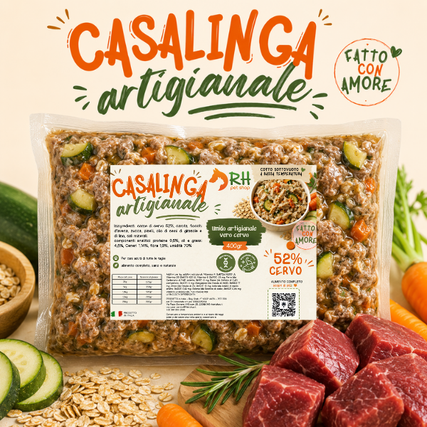 Casalinga cotta Cervo (no frigo) Sottovuoto Per Cani