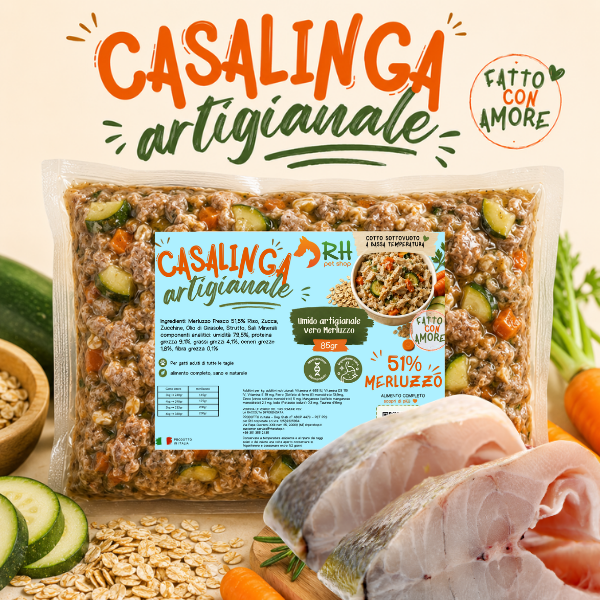 Casalinga cotta Merluzzo (no frigo) Sottovuoto Per Gatti
