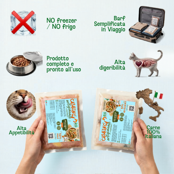 Casalinga cotta Manzo (no frigo) Sottovuoto Per Gatti
