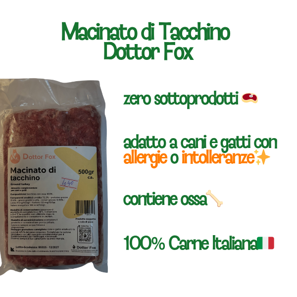 Macinato di Tacchino BARF Dottor Fox