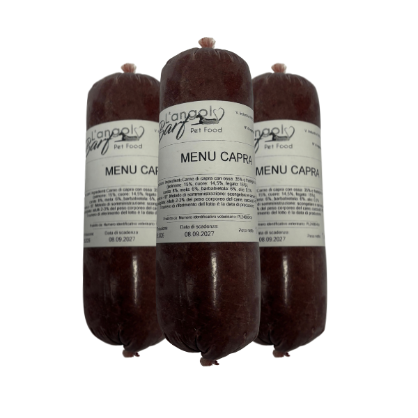 Menu completo Capra con frutta e verdura Angolo Barf 1kg