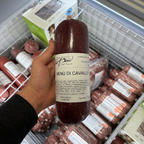Menu completo Cavallo con frutta e verdura Angolo Barf 1kg