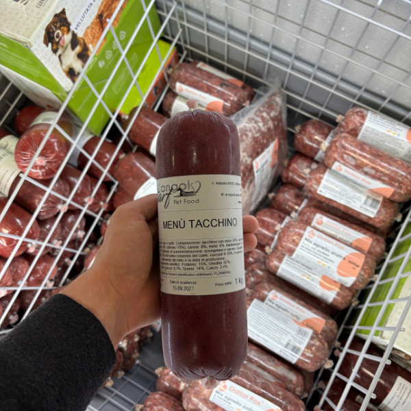 Menu completo Tacchino con frutta e verdura Angolo Barf 1kg