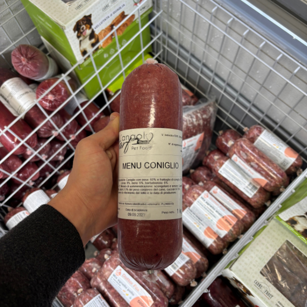 Menu completo Coniglio con frutta e verdura Angolo Barf 1kg