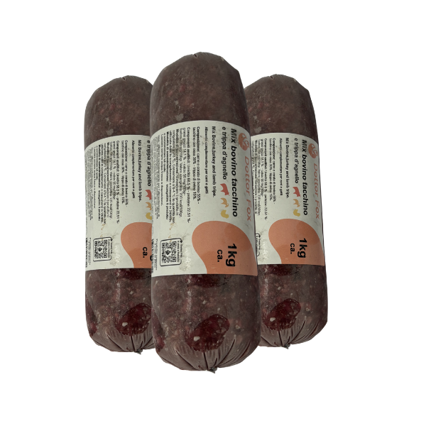 Mix Bovino e Tacchino 1kg Dottor Fox