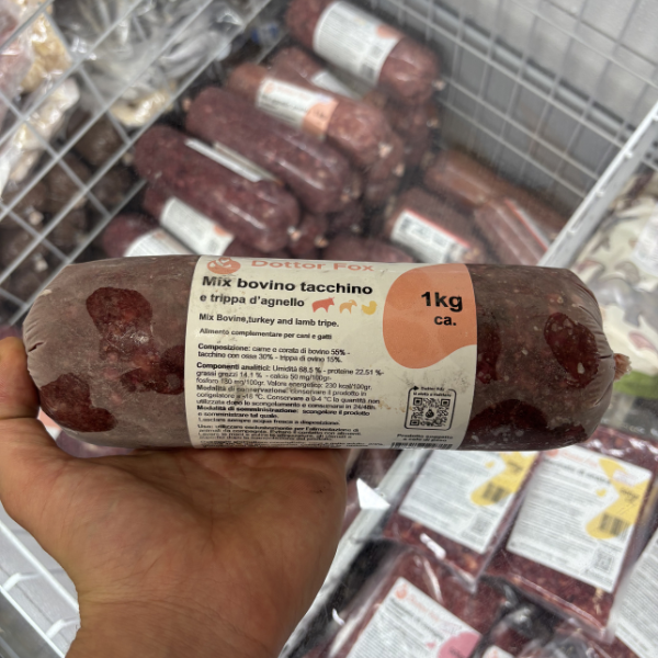 Mix Bovino e Tacchino 1kg Dottor Fox