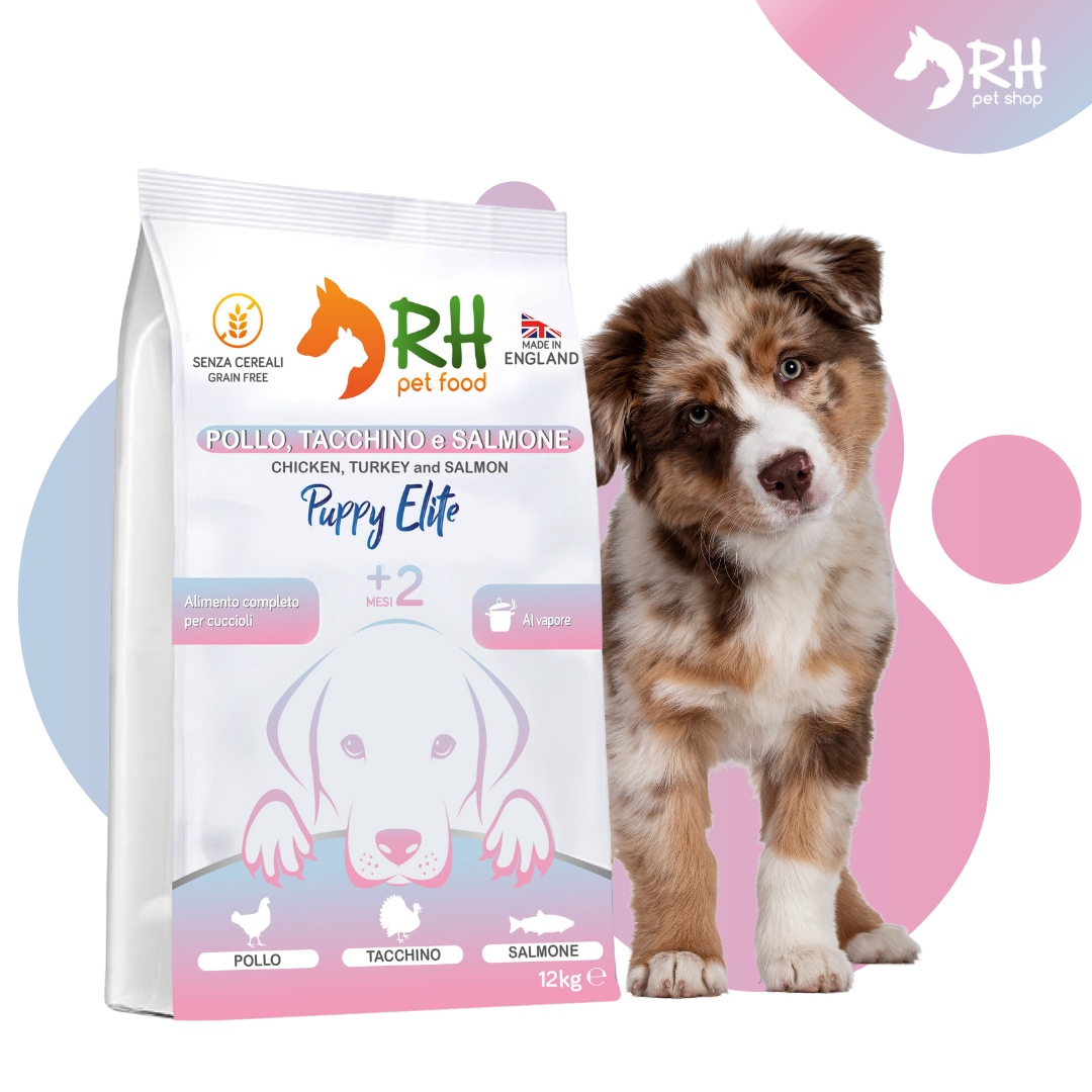 Tacchino, pollo e salmone puppy Elite