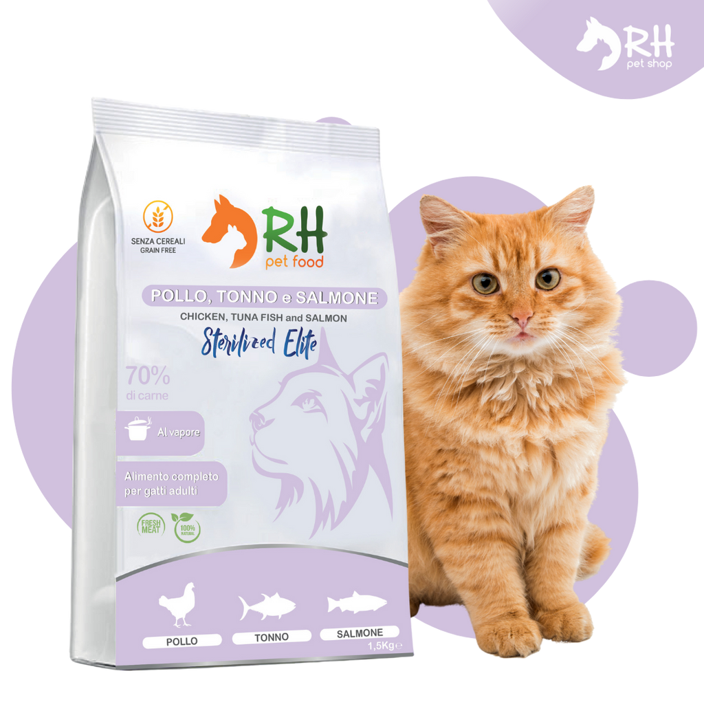 Pollo, tonno e salmone Sterilized Elite plus