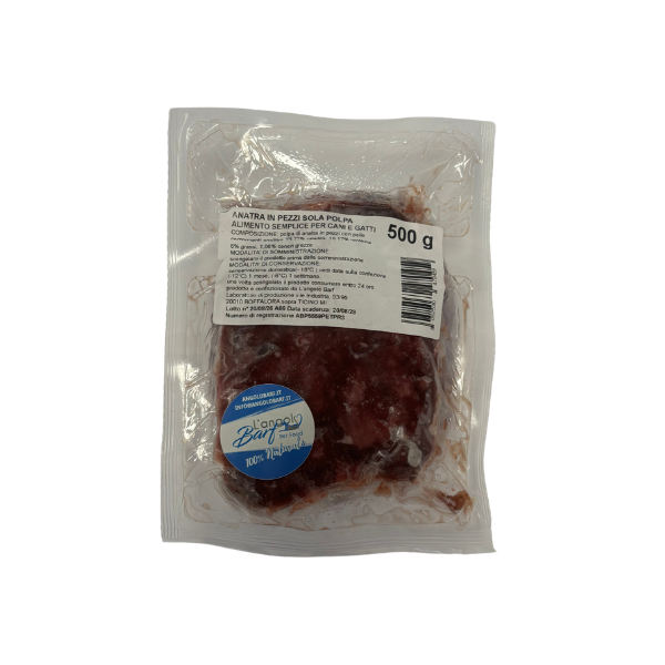 Anatra in pezzi sola Polpa Angolo Barf 500gr