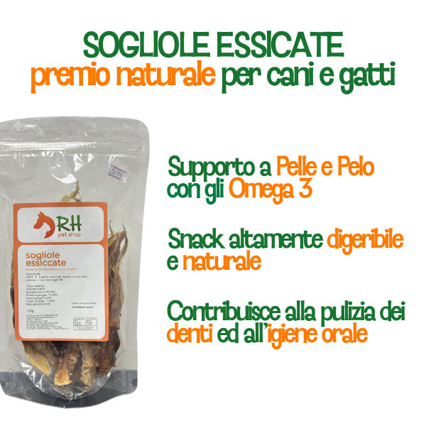 Sogliole Essiccate per Cani 100gr