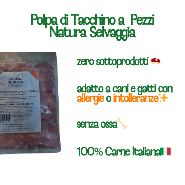 Polpa Tacchino Pezzi Natura Selvaggia
