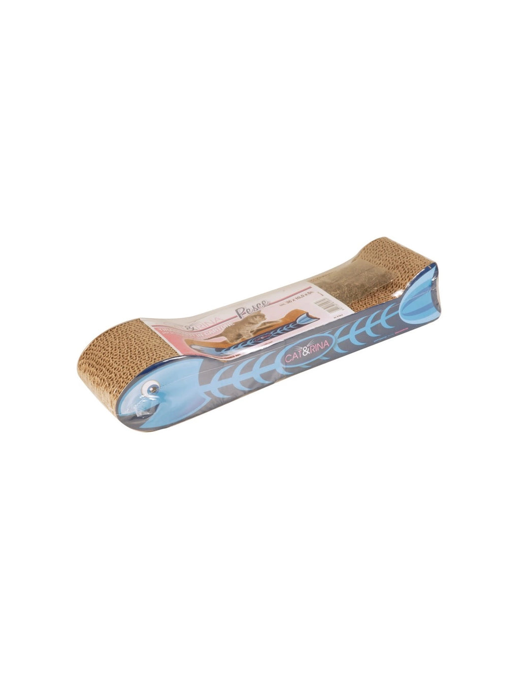 Tiragraffi in cartone Pesce con Catnip