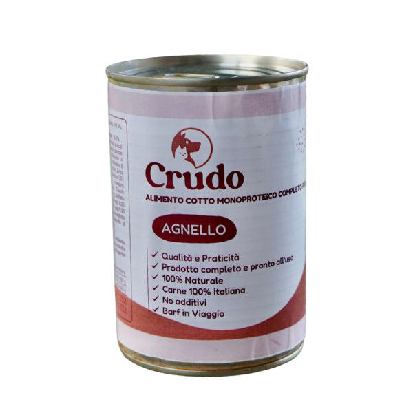 Umido Barf in lattina da 400gr Crudo