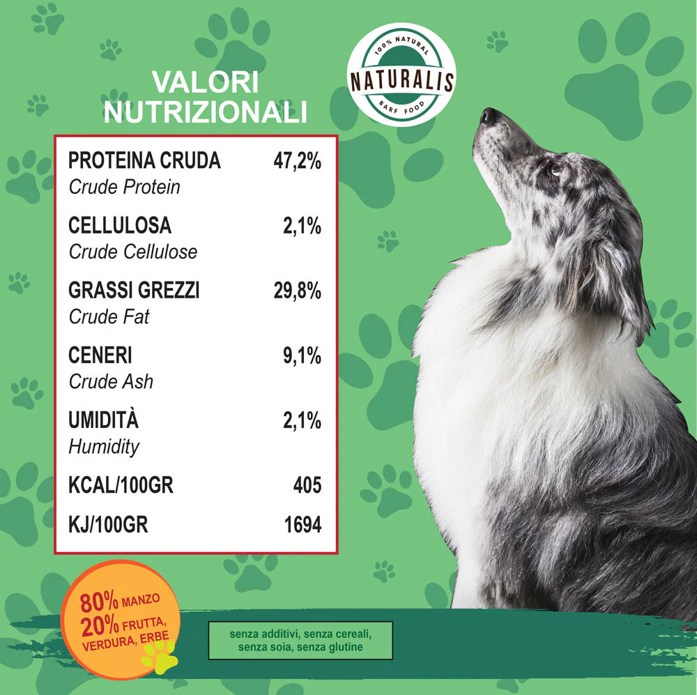 BARF Disidratata Manzo Naturalis BARF 1kg